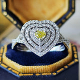 【お値下げ】カラーダイヤ FANCY INTENSE YELLOW VS2 プラチナリング