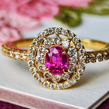 天然ルビー 天然ダイヤモンド リング