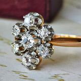 フランス アンティーク 天然ダイヤモンド オールドマインカット 馬の頭の刻印 リング