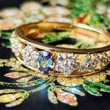 天然アレキサンドライト 天然ダイヤモンド リング