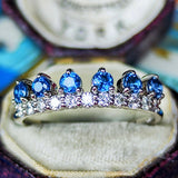 【レアストーン】天然コバルトブルースピネル 天然ダイヤモンド リング