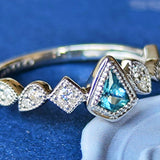 【お値下げ】天然ブルーコーネルピン 天然ダイヤモンド リング