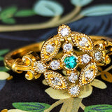 【童話シリーズ 白雪姫】セミオーダーリング 天然パライバトルマリン 天然ダイヤモンド