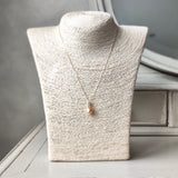 【アプリコット】有核淡水パール ネックレス 10金