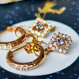 天然アレキサンドライト 天然ダイヤモンド ピアス チャーム