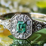 【ノンオイルエメラルド】天然エメラルド コロンビア産 天然ダイヤモンド GIA鑑別書付き