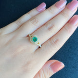 【コロンビア産】天然エメラルド 天然ダイヤモンド リング