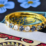 天然アレキサンドライト 天然ダイヤモンド リング