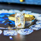 天然アンデシンラブラドライト 天然ダイヤモンド リング