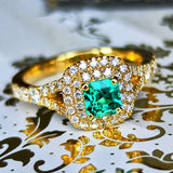 【コロンビア産】天然エメラルド 天然ダイヤモンド リング