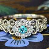 天然パライバトルマリン 天然ダイヤモンド リング