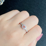 天然パパラチアサファイア 天然ダイヤモンド リング