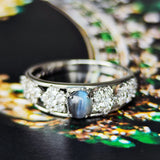 【お値下げ】天然アレキサンドライトキャッツアイ 天然ダイヤモンド リング