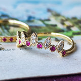 【お値下げ】天然ルビー 天然ダイヤモンド 18金リング