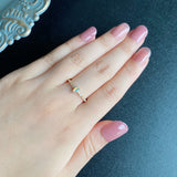 天然オパールキャッツアイ 天然ダイヤモンド リング