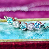 天然パライバトルマリン 天然ダイヤモンド ネックレス