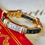 【Vintage Cartier】カルティエ コンテッサ サファイア ダイヤモンド フル リング
