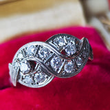 【お値下げ】昭和レトロ 天然ダイヤモンドリング