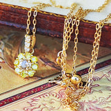 【お値下げ】ローズカット 天然ダイヤモンド イエローダイヤモンド 18金ネックレス