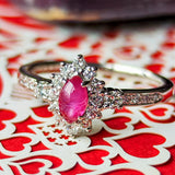 【お値下げ】天然スタールビー 天然ダイヤモンド リング