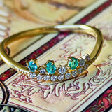 天然パライバトルマリン 天然ダイヤモンド リング