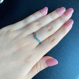 天然パライバトルマリン ハーフエタニティリング プラチナ