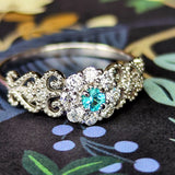 天然パライバトルマリン 天然ダイヤモンド リング