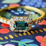 【お値下げ】天然インディゴライトトルマリン 天然ダイヤモンド リング