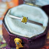 【お値下げ】カラーダイヤ 天然ダイヤモンド FANCY DEEP YELLOW リング