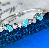 天然パライバトルマリン 天然ダイヤモンド プラチナリング