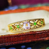 【アフガントルマリン】天然トルマリン 天然デマントイドガーネット リング