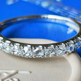 【ローズカット】天然ダイヤモンド ハーフエタニティリング