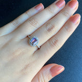 【お値下げ】天然バイカラーゾイサイト 天然ダイヤモンド リング