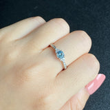 【カンチャナブリ産】天然サファイア 天然ダイヤモンド リング