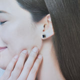 天然サファイア 天然ダイヤモンド 18金WG ピアス