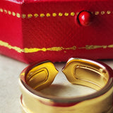 Cartier カルティエ 2C(デューブル・シー)リング 18金YG 10号