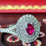 【非加熱 ピジョンブラッド】天然ルビー 天然ダイヤモンド リング