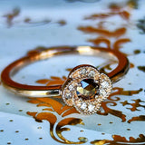 【ローズカット】天然ブラウンダイヤモンド リング