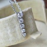 MIKIMOTO ミキモト ダイヤモンド グラデーションネックレス 18金WG