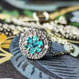 天然パライバトルマリン 天然ダイヤモンド ネックレス