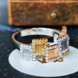 天然ダイヤモンド スリーカラー 18金リング