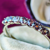 天然アレキサンドライト ハーフエタニティリング