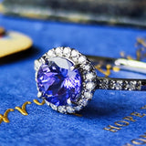 天然タンザナイト 天然ダイヤモンド リング