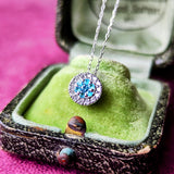 天然パライバトルマリン 天然ダイヤモンド ネックレス