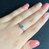 【カンチャナブリ産】天然サファイア 天然ダイヤモンド リング