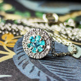 天然パライバトルマリン 天然ダイヤモンド ネックレス