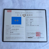 天然アンダリュサイト 天然ダイヤモンド 18金ピアス