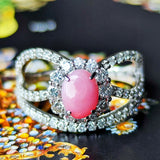 天然コンクパール 天然ダイヤモンド リング