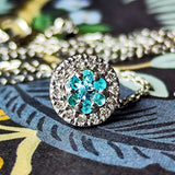 天然パライバトルマリン 天然ダイヤモンド ネックレス