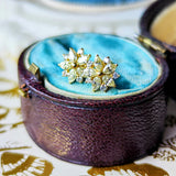 天然ダイヤモンド マーキスカット 18金ピアス